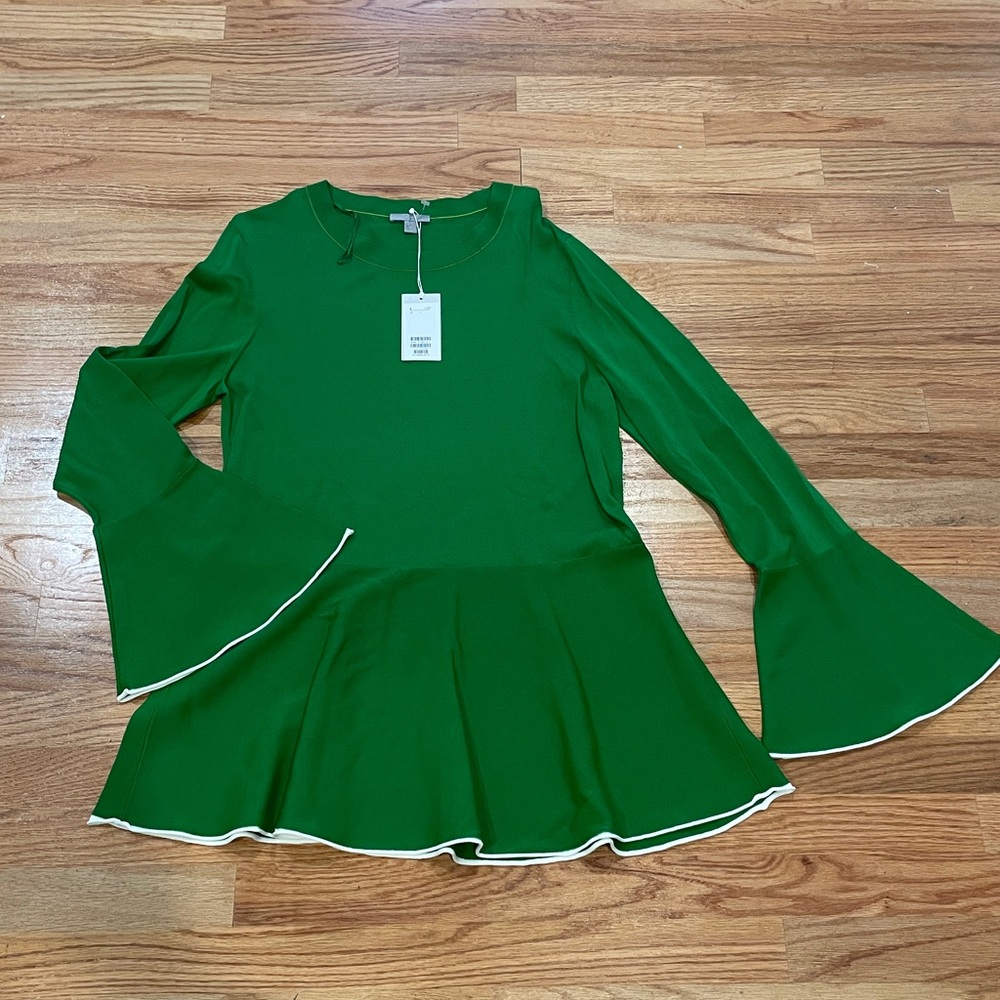 NWT COS Vibrant Green Knit Top